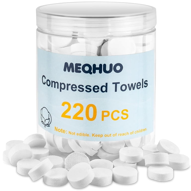 220 Salviette Compresse MEQHUO Da Viaggio - Asciugamani Viso Ecologici