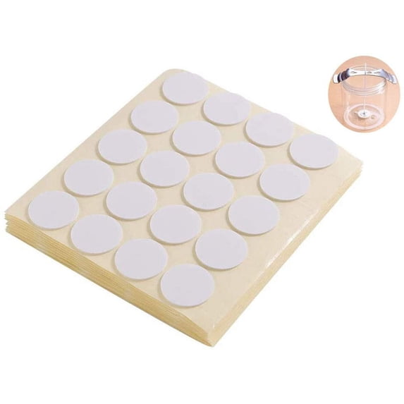 220 Pieces Candle Wick Stickers Heat Resistance Candle Making Sticker Adhesive Steady in Hot Wax Double-Sided Stickers for Candle Making Diameter 0.79inch (White)