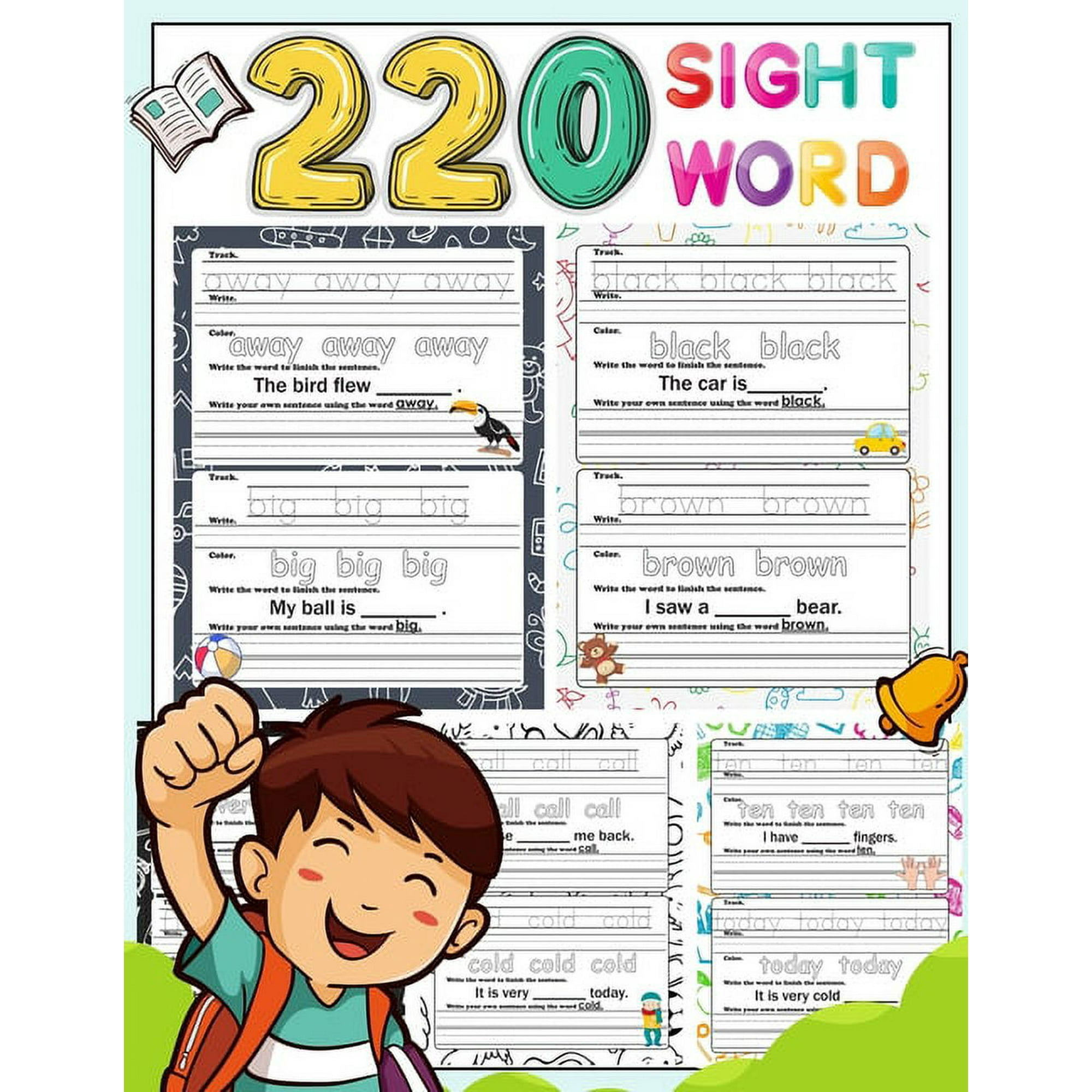 220 Sight Word : High-frequency sight word worksheets 5 Level for  Pre-primer Primer First Second and Third or Preschoolers to 3rd Grade That  are Key to Reading Success (Paperback) - Walmart.com
