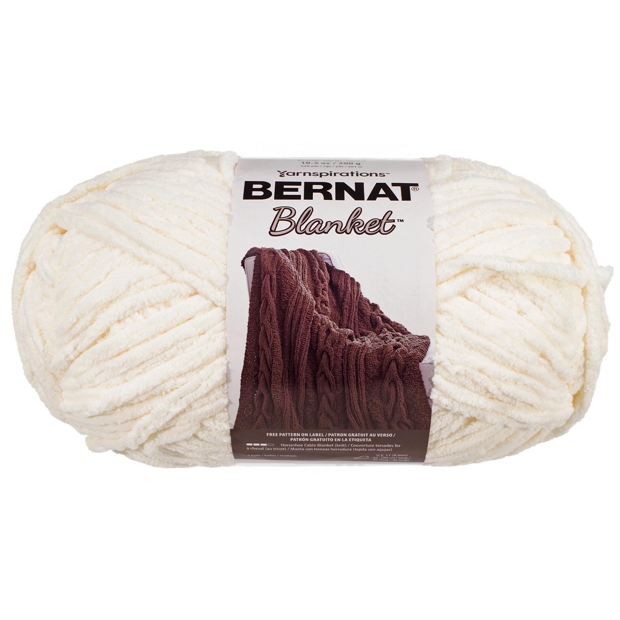 220 Yard Skein of Super Bulky Size 6 Blanket Yarn - 100% Polyester Fibers - Machine Wash and Dry - Ideal for Weaving, Knitting, and Crocheting