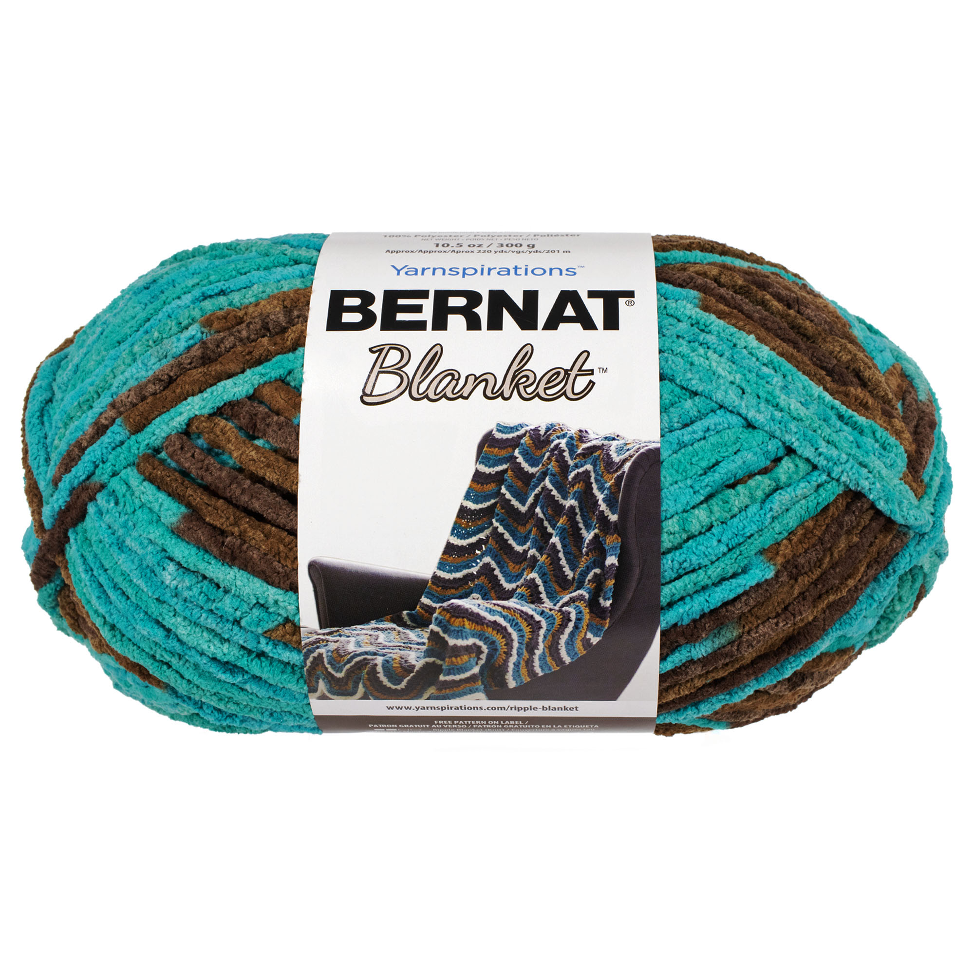 220 Yard Skein of Super Bulky Size 6 Blanket Yarn - 100% Polyester Fibers - Machine Wash and Dry - Ideal for Weaving, Knitting, and Crocheting