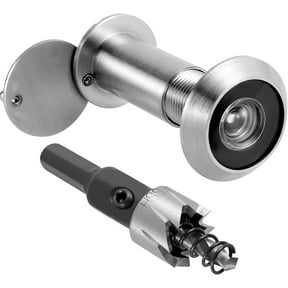 220-degree Solid Brass Peep Holes for Door, Safety Door Viewer with Privacy Cover And16mm Drill Bit, 0.63 inch Door Peephole with Privacy for 1.38-2.36inch Thick Door
