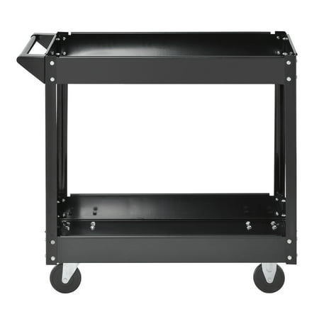 220 lb. Capacity 30.5 in. H x 33 in. W x 16 in. D Steel Industrial Commercial Service Cart in Black