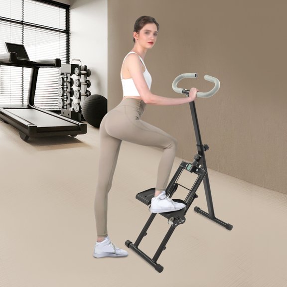 220 lbs Capacity Foldable Vertical Stair Climber for Full-Body Workout Stair Stepper 3 Gears 16*30.7*52.5inch for Home Gym Offices