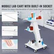 220 lbs Lab Trolley Rolling Lab Cart With Built-in Socket, 220 lbs Weight Capacity, Adjustable, 360  Swivel Casters, With A Built-in Socket, for home office apartment bedroom and small space use