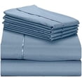 thumbnail image 1 of 2200 Series 18 Inch Deep Pocket 6 PC Bed Sheet Sets, Wrinkle Free (Denim, Twin), 1 of 1