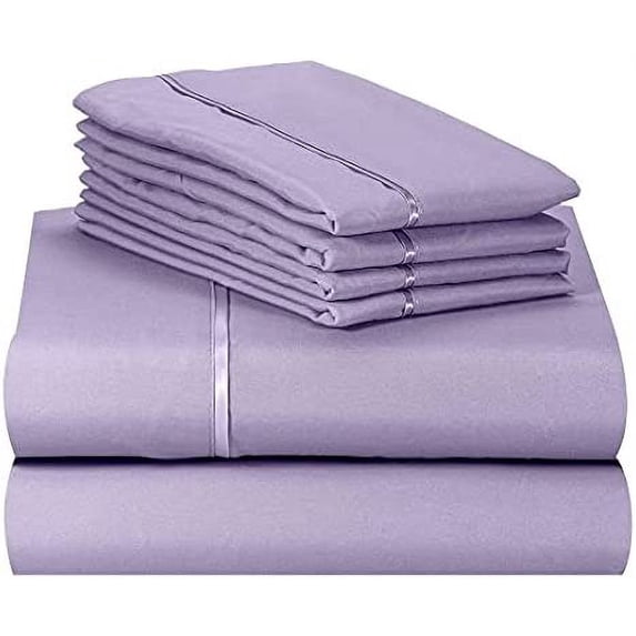 2200 Series 18 Inch Deep Pocket 6 PC Bed Sheet Sets, Wrinkle Free (Periwinkle, Twin)