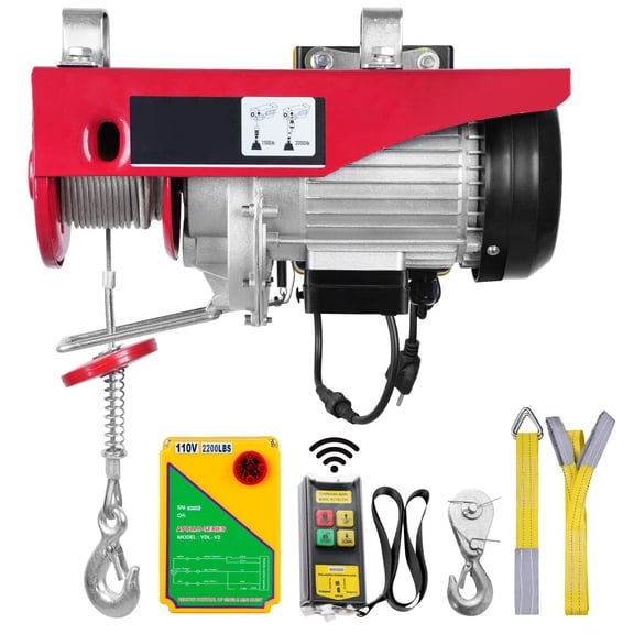 2200 lbs Wireless Attic Lift, 1600W 110V Electric Hoist with Wireless Remote Con