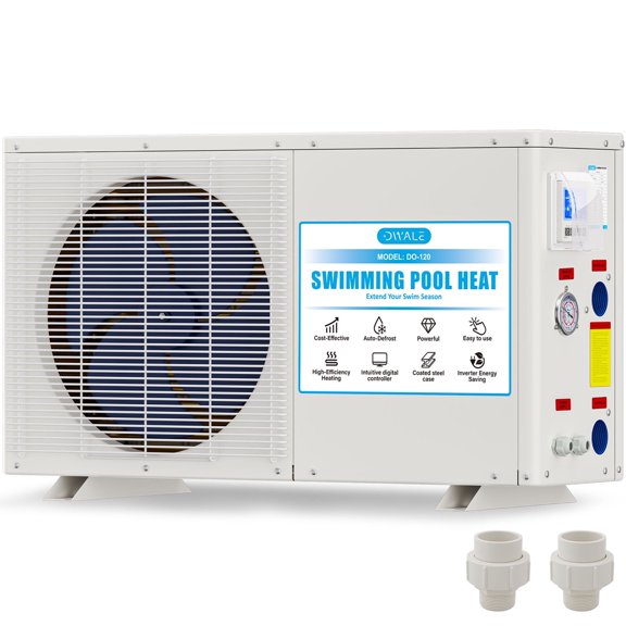 Pool Heater Compressor XtremepowerUS Swimming Pool Heat Pump, 14,800BTU For Above Ground Pools ...