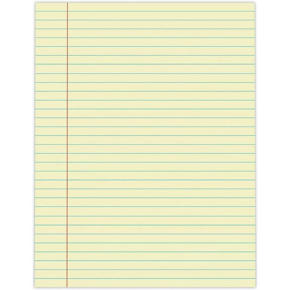 22000 Glue Top Writing Pads, Legal Rule, Letter, Canary, 50 Sheet Pads/Pack, Dozen