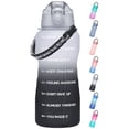 thumbnail image 1 of 64oz Half Gallon Motivational Water Bottle with Time Marker & Straw, BPA-Free Leakproof Sports Jug with 2-in-1 Chug & Straw Lid, Paracord Handle for Travel Gym, 1 of 8