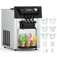 2200W Commercial Ice Cream Machine, 2+1 Flavors Soft Serve Ice Cream