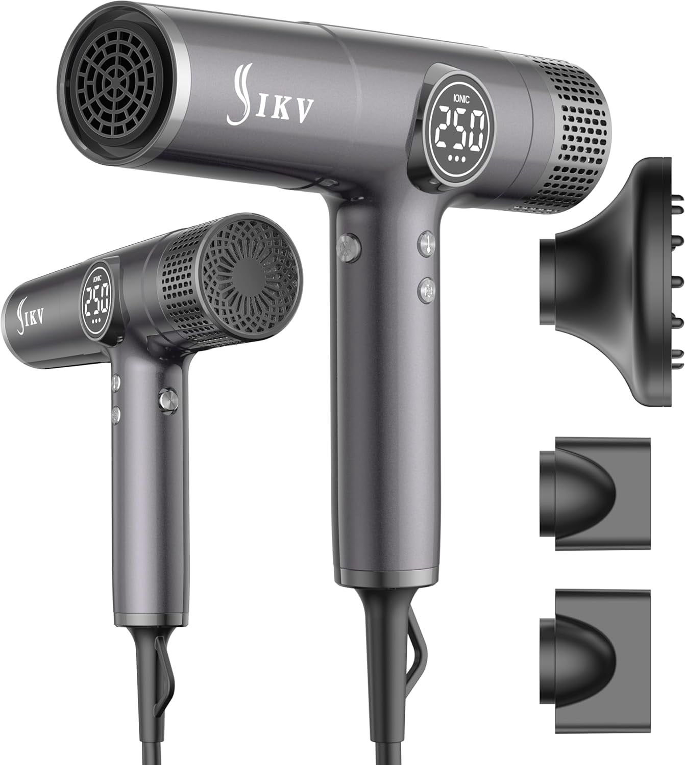 2200W Smart Hair Dryer - Brushless Motor, AI Temperature Sensor, Negative Ion Generator for Shiny Hair, Dual Voltage for Worldwide Use, Ideal for Home, Salon and Hotels