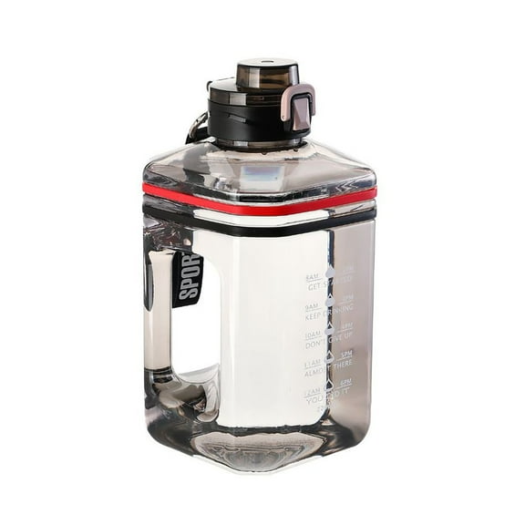 2200mL Water Bottle Time Scale with Handle Shaker Bottle for Gym