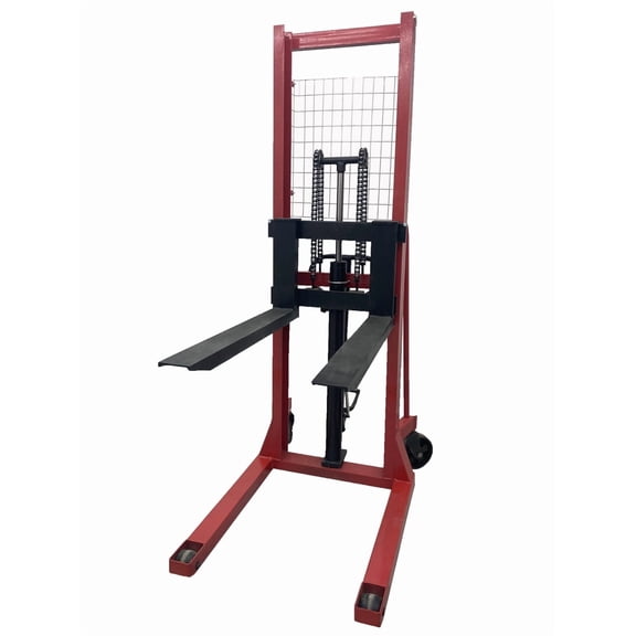 2204 lbs Manual Hydraulic Stacker Hand Pallet Lift Truck Heavy Duty Warehouse Material Lift