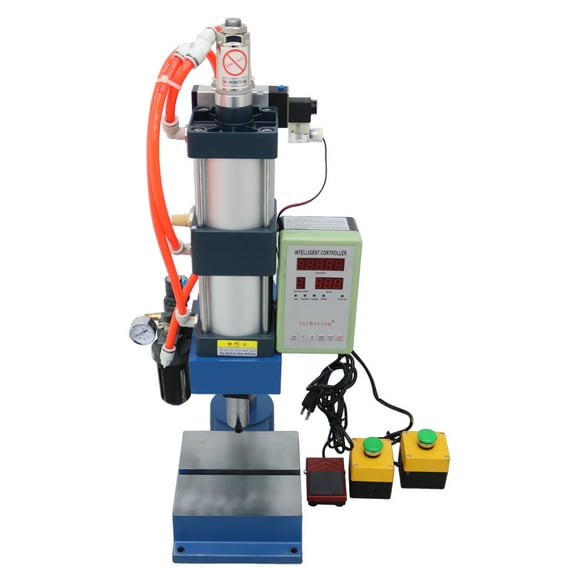 2205Lbs/1000kg Pneumatic Punch Press Machine Double Buttons Die Hole Punches Milling Machine with Display Controller 110V