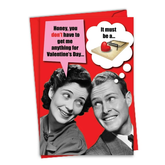2206 Humor Valentine's Day Card 'It'S A Trap Joke Paper ' with Envelope by NobleWorks