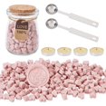 220PCS Heart Wax Seal Beads Kit Pink Sealing Wax Beads Packed in Glass