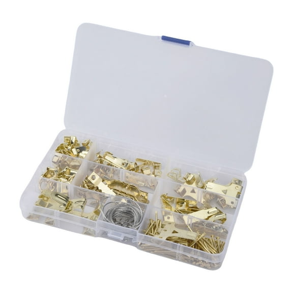 220Pcs Durable Metal Frames Hook with Nails Robust Picture Hanging Hook Solution for Frames Mirrors and Wall Art