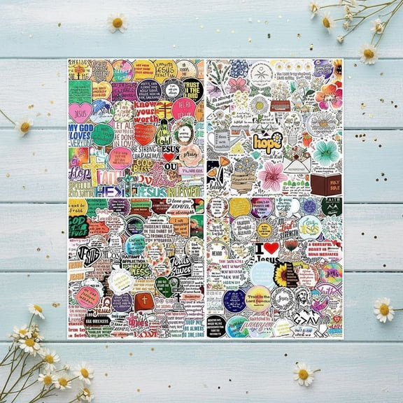 220Pcs Inspirational Christian Stickers, Large Size Waterproof Bible Verse Jesus Stickers for Water Bottles Laptop Scrapbook Journaling, Bible Study Supplies Christian Easter Gifts for Kids Women Men