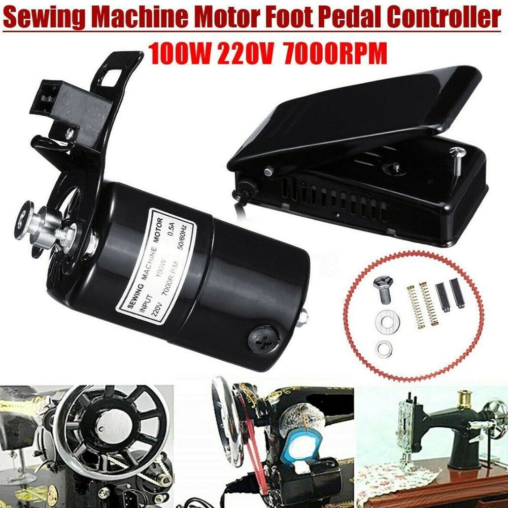 220V 100W Domestic Household Sewing Machine Motor with Foot Pedal  Controller 