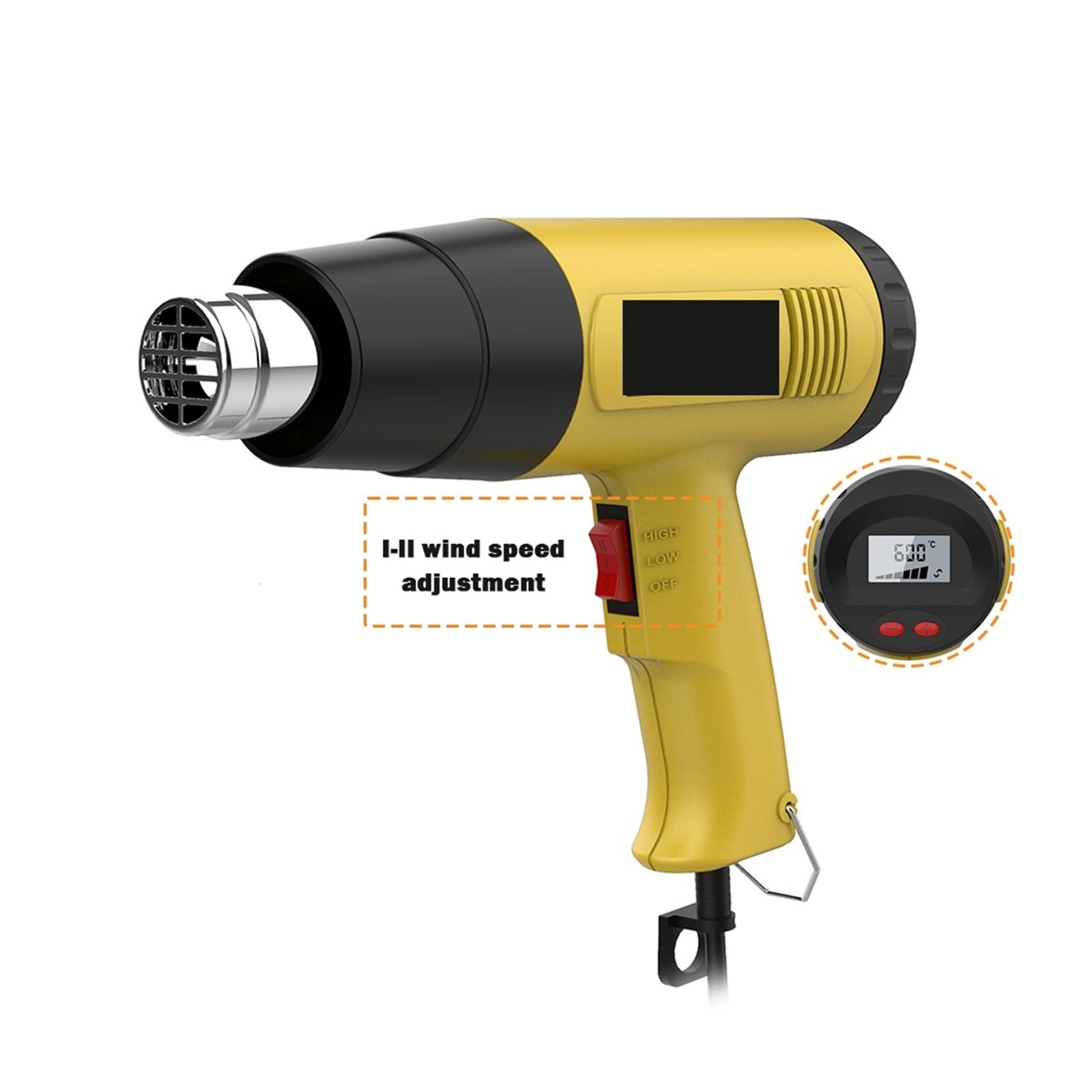 220V 110V Liquid Crystal Display Hot Hair Dryer Heat Shrink Tool