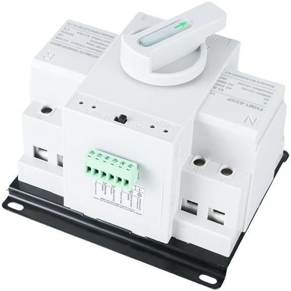 220V/110V Miniatures Circuit Breaking 2 Power 63A Automatic Transfer Switches Simple Operate for Home Electrical Safety