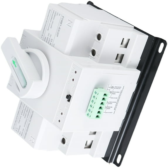 220V/110V Miniatures Circuit Breaking 2 Power 63A Automatic Transfer Switches Simple Operate for Home Electrical