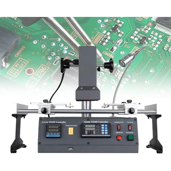 220V 1250W Infrared BGA Rework Station, Soldering Stations Machine, 8 Constant Temperature Segments Soldering Welding Machine