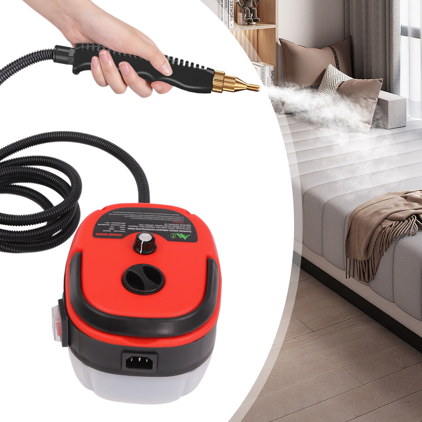 220V 1500W Portable Commercial High Temp Steam Cleaner, Hand-held High Pressure Cleaning Machine Cleaning Tool Suitable for Commercial Industrial Home