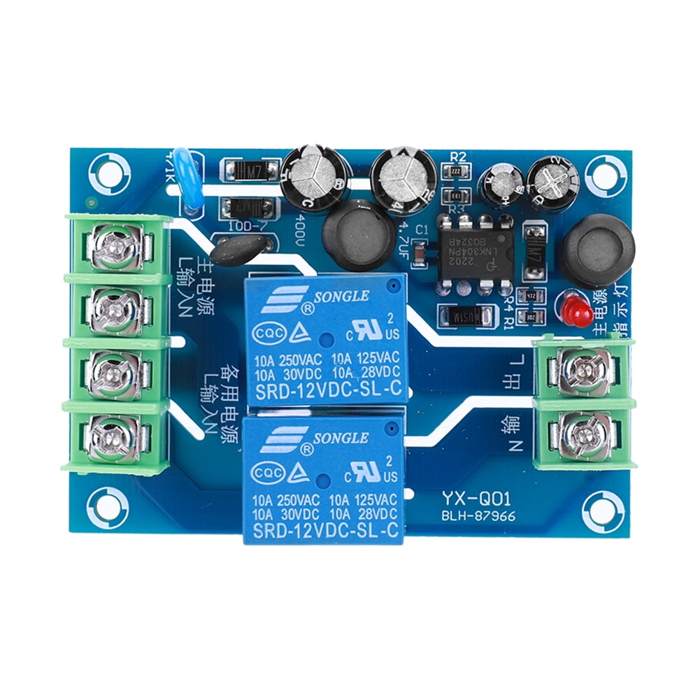 220V 2 Way Dual Power Supply Automatic Switcher 10A Conversion Controller Switch