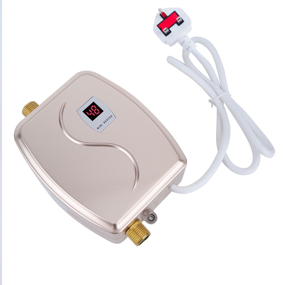 220V -240V 3000W Mini Electric Tankless Instant Hot Water Heater Bathroom Kitchen Golden