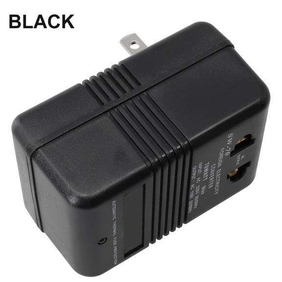 220V/240V To 110V/120V Step-Up Voltage Converter 70W Transformer Travel Black(220V To 110V)