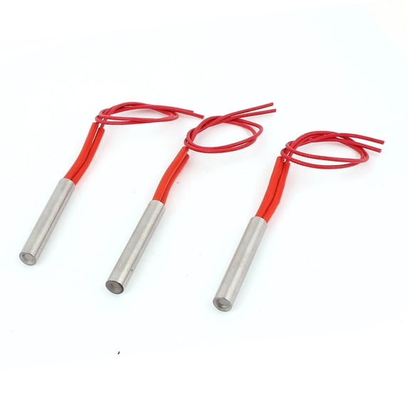 220V 250W 2-Wire Industry Mold Cartridge Heater Heating Element 10mm x 60mm 3Pcs