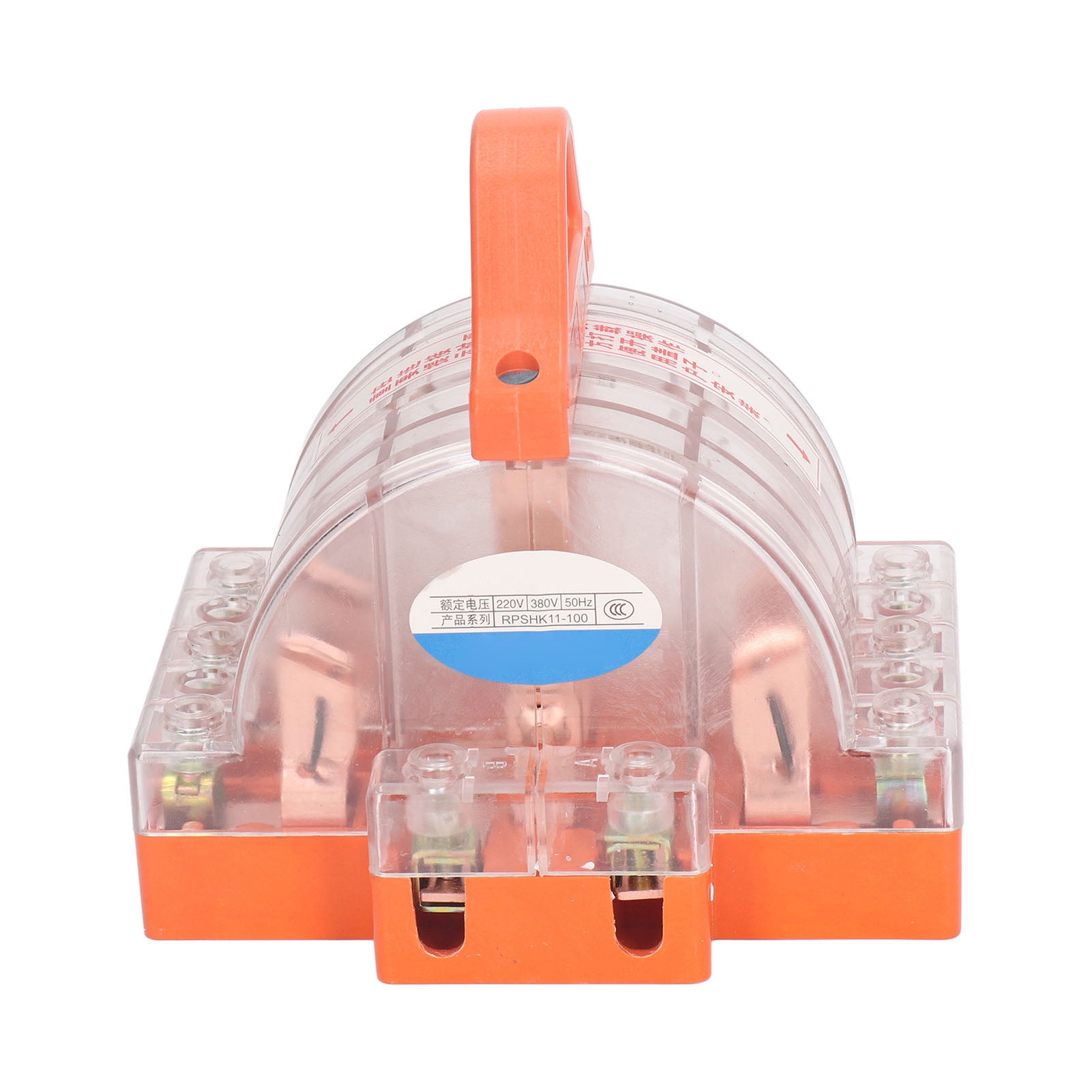 220V 380V Electrical Knife Switch Brass Contact 3 Pole 2 Throw Switch