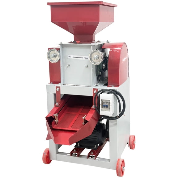 220V 3KW Grain Crusher Electric Corn Soybean Peanut Roller Mill with Screen 1764-2205 lbs/h