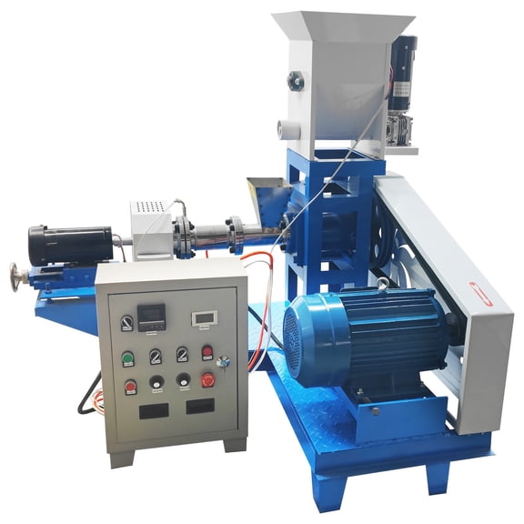 220V 3PH Floating Fish Feed Extruder Granulator Feed Pellet Making Machine 5 Molds