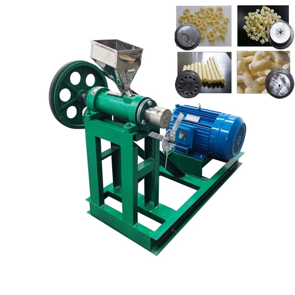 220V 3PH Generic Rice Corn Puffed Food Extruder with Support Frame Extruding Food Puffing Machine
