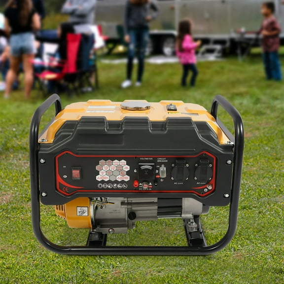 Portable Generator 6.5hp 4-Stroke Gasoline Generator Recoil Start Gas Powered Generators with Sturdy Frame Single Cylinder Air-Cooled For Emergency Backup Power 12v