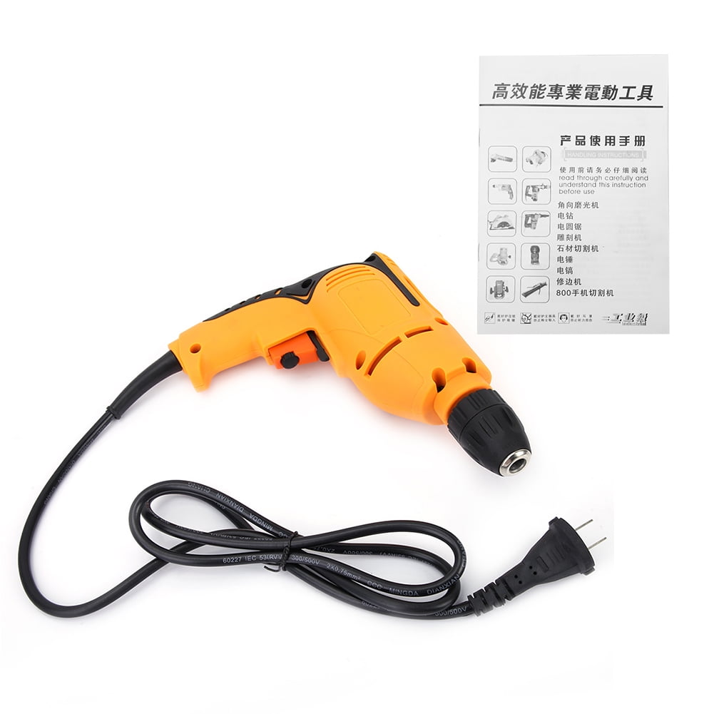 220V 50Hz Handheld Impact Electric Pistol Drill 500W Drill Hole Tool with 10mm Chuck CN Plug-