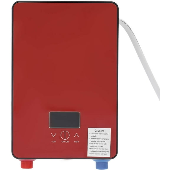 220V 6500W Electric Instant Hot Water Heater 86-131F Hot Water Heater Electric for Under Sink 7.32 x 2.24 x 10.91in Tankless Water Heater Electric for Kitchen Toilet