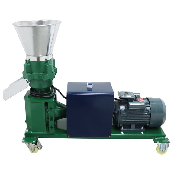 220V 6mm Feed Pellet Mill Machine with 4 Head Rollers Feed Pelletizer Feed Pellet Making Machine