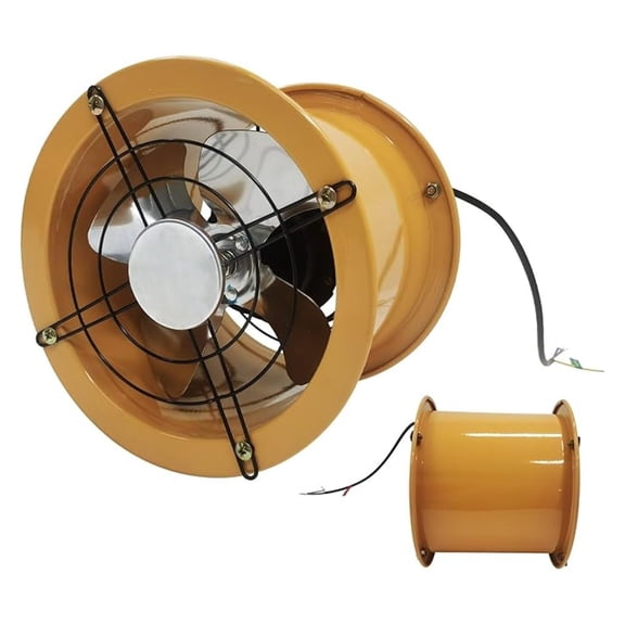 220V 8 inch Axial Fan Explosion-Proof Axial Flow Fan Cylinder Pipe Fan Tube Fan Wall Mounted Ventilator Draft Fan Tube Axial Fan 1400RPM Window Exhaust Fan for Kitchen Warehouse Workshop