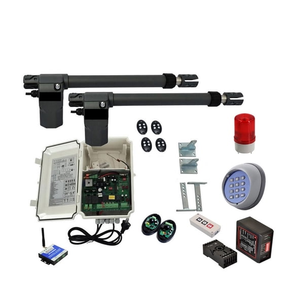 220V AC Electric Linear Actuator 400kgs Engine Motor System Automatic Swing Gate Opener + 4remote Control