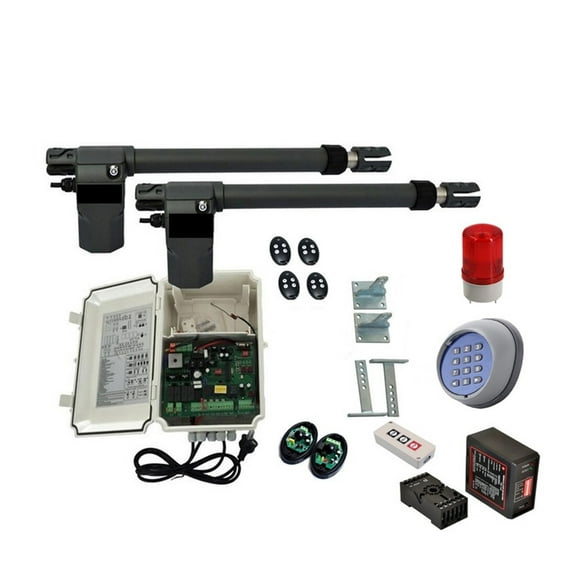 220V AC Electric Linear Actuator 400kgs Engine Motor System Automatic Swing Gate Opener + 4remote Control