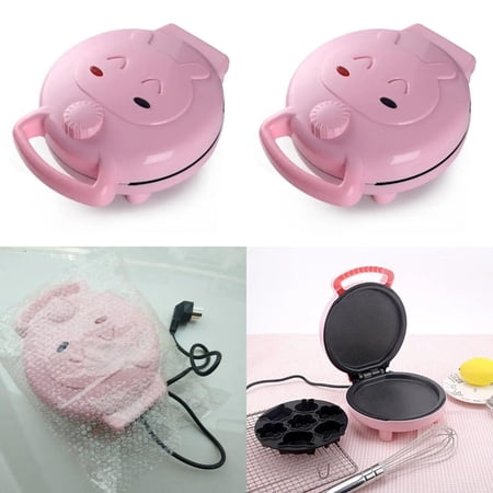 220V Automatic Cake Machine Mini Cartoon Waffle Sandwich Baking Multifunction Breakfast Maker UK Plug N0PF