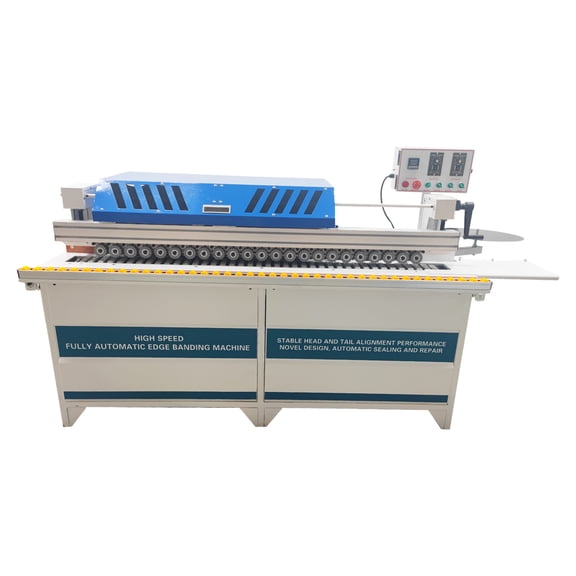 220V Automatic Linear Edge Bander Board Gluing Trimming Polishing Machine with Dust Collection