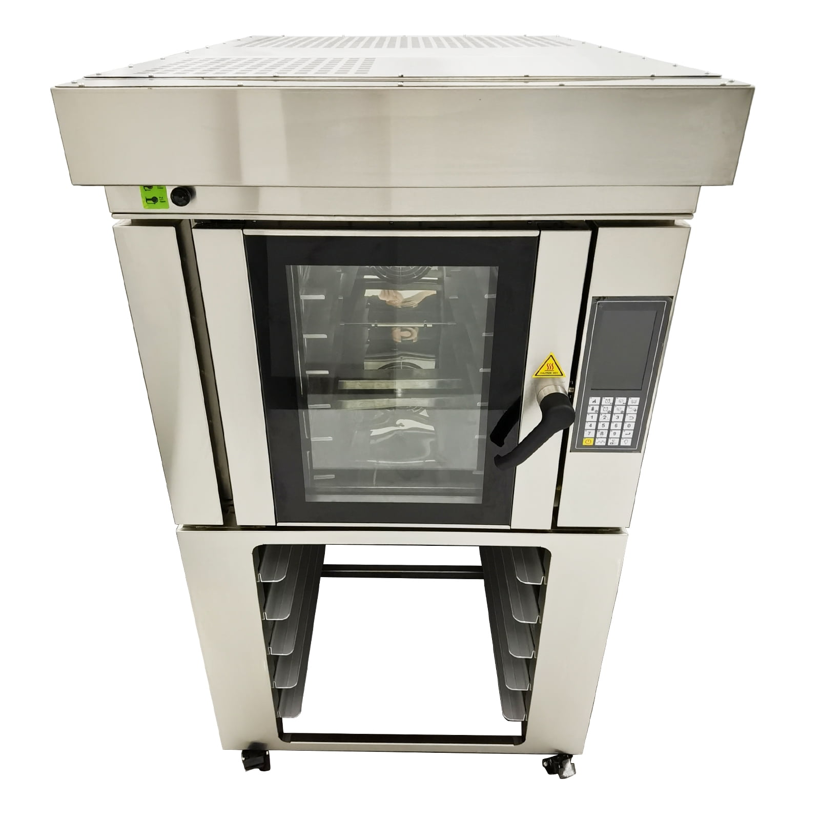 220V Commercial Electric Hot Air Circulating Rotary Bakery Oven with Cooling Shelf
