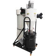 220V Cyclone Dust Collector Industrial Woodworking Dust Extractor 2.2kW with 100L Collection Bin