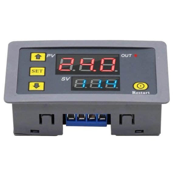 220V Digital Cycle Timer Control Switch with Dual LED Display,Time Delay Relay Module for Home Automation